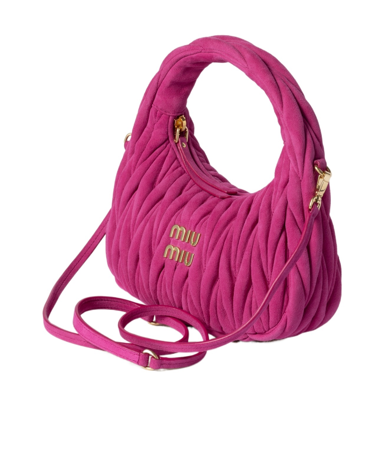 Miu Miu Wander Shoulder Bag In Burgundy