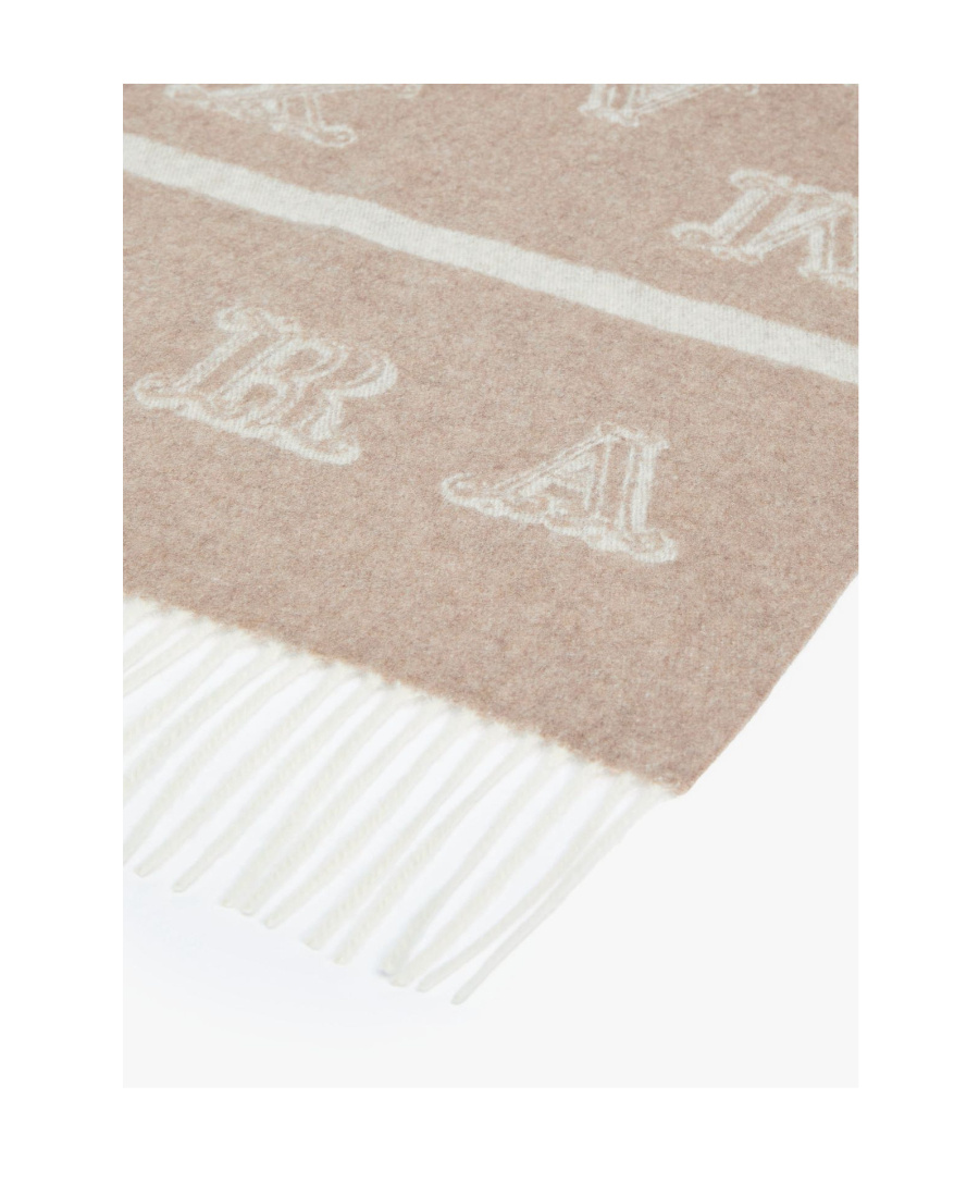 Max Mara Cashmere Fringed Scarf In Nude