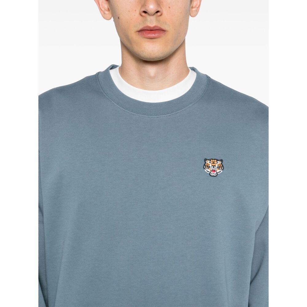 Kenzo 'lucky Tiger' Embroidered Classic Sweatshirt In Blue