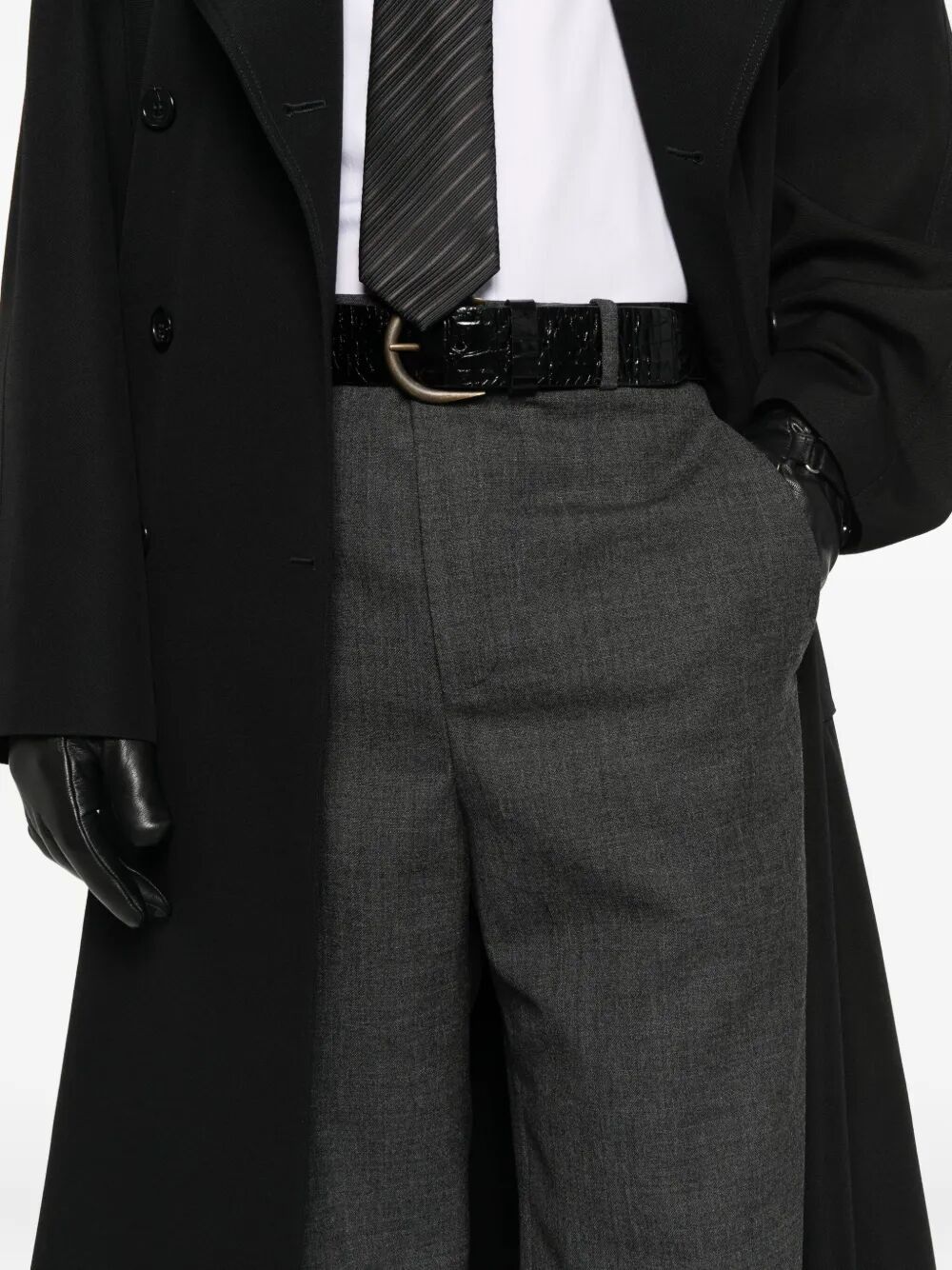 Saint Laurent Belt Loop Casual Pants In Black