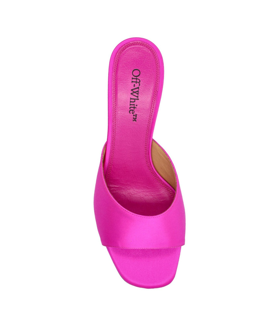 Off-white Pink Satin Sandal In Pattern