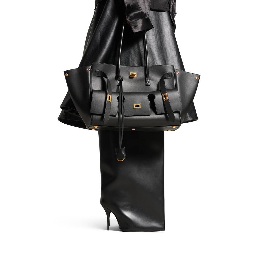 Balenciaga Black Bel Air Small Carry All Bag In Black