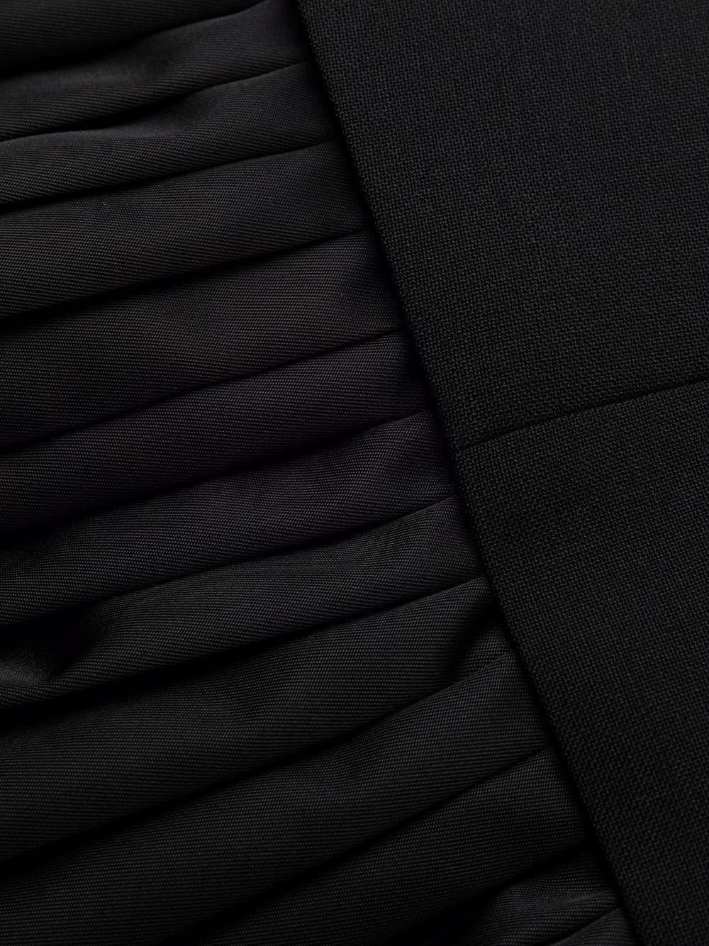 Prada Re-nylon Logo Pouch Blazer Mini Dress In Black