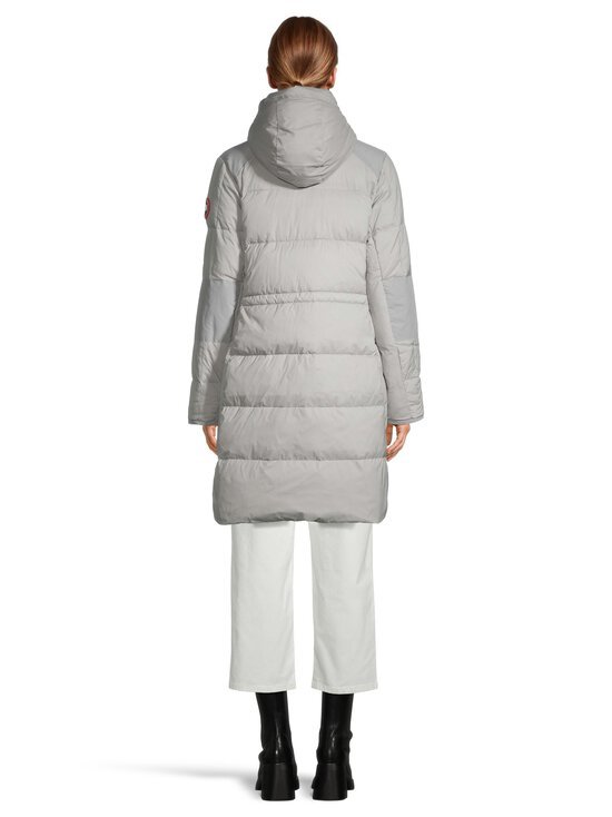 Shop Canada Goose Alliston Hooded Down Jacket In Gray