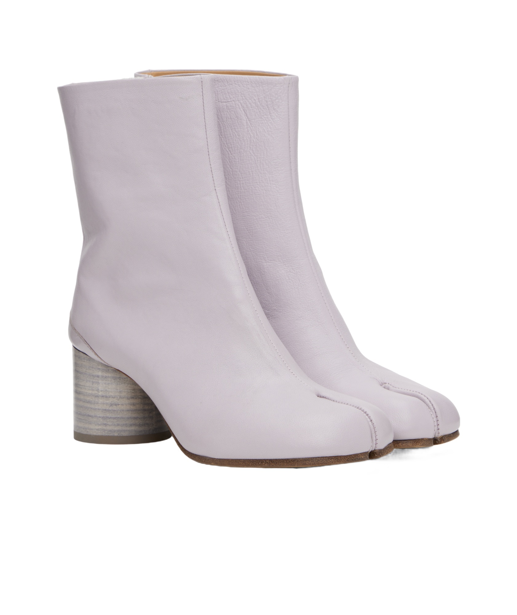 Maison Margiela Purple Tabi Ankle Boots In Gray