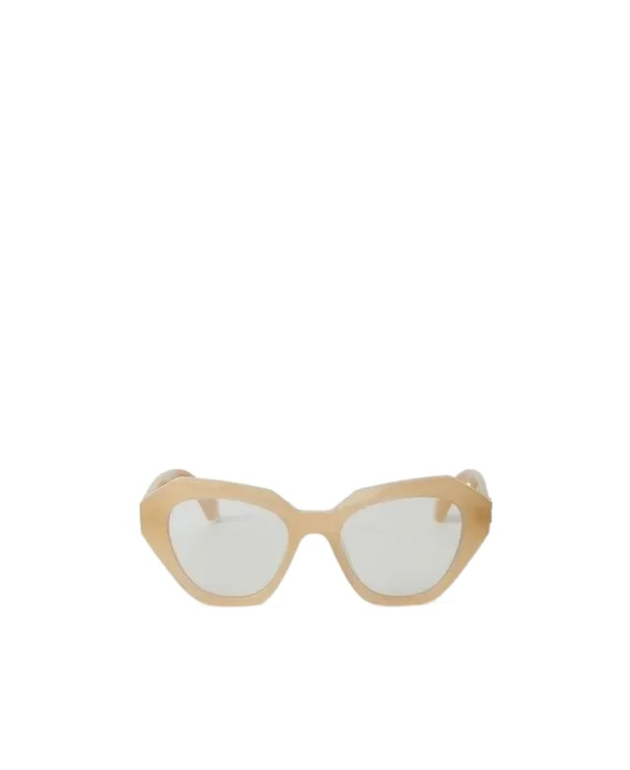 Off-white Arrow-plaque Cat-eye Glasses In Brown