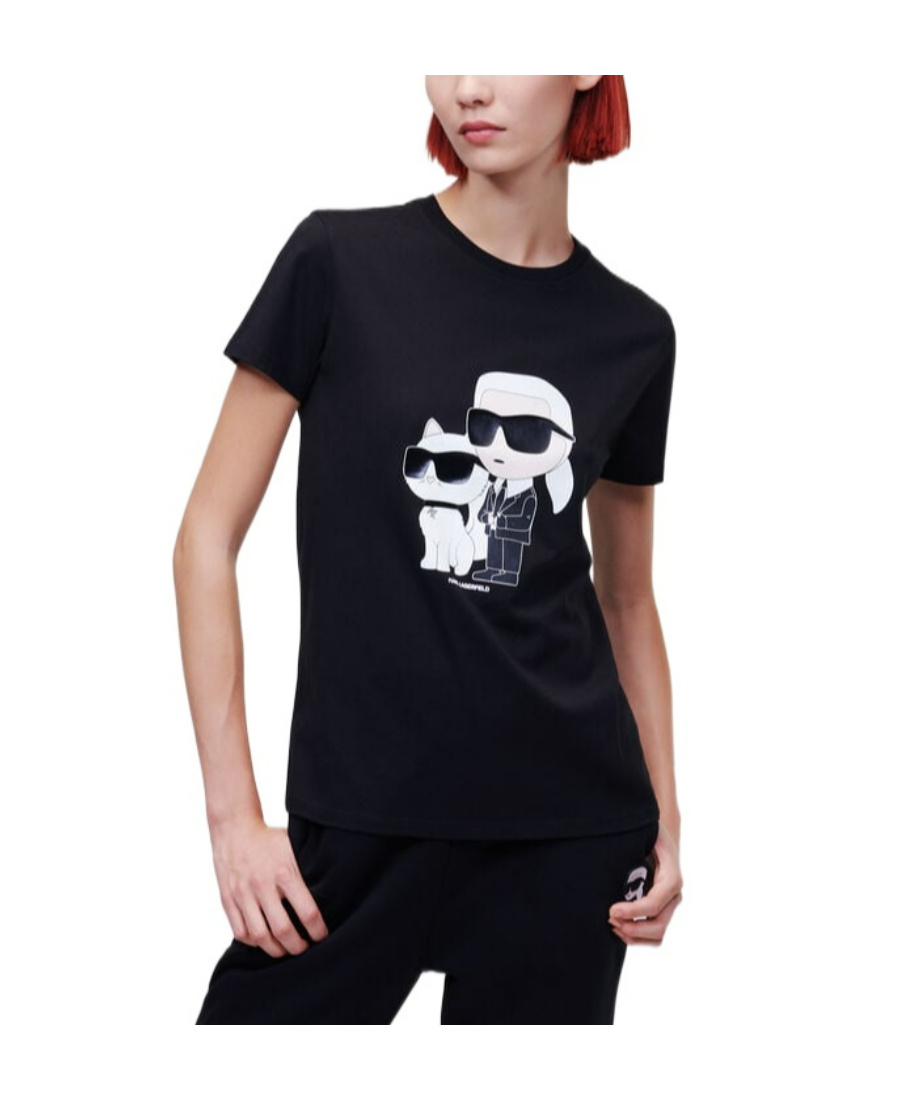 Karl Lagerfeld Ikonik 2.0 Short-sleeve T-shirt In Black