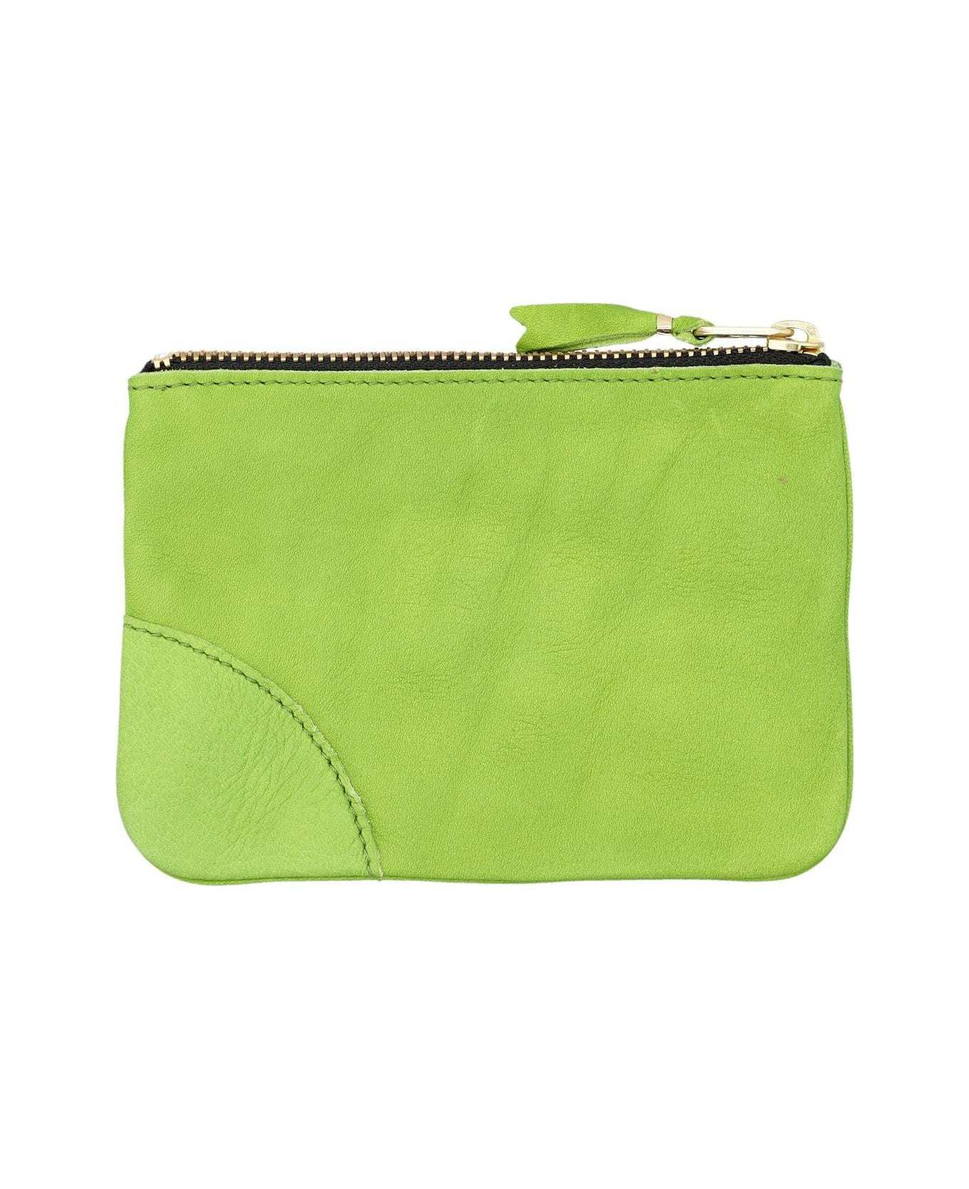 Comme Des Garçons Logo Printed Zip-up Wallet