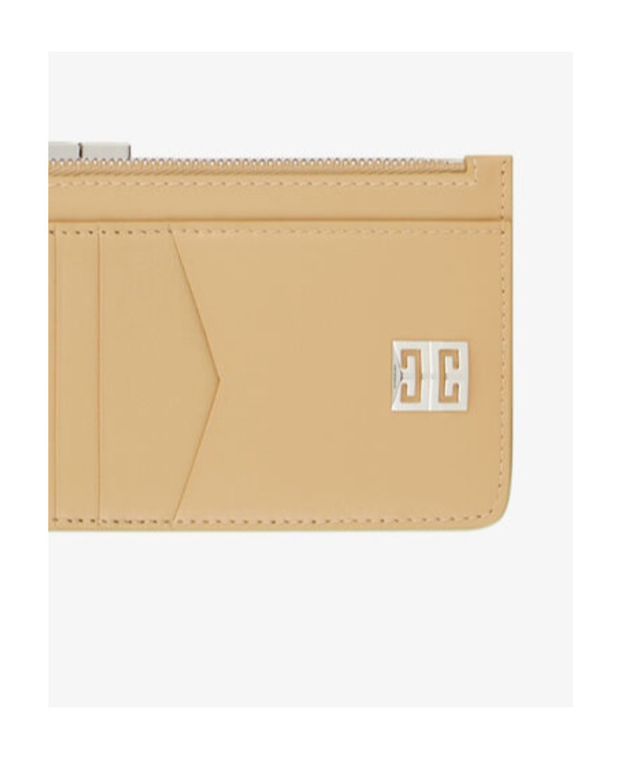 Givenchy Logo-plaque Leather Cardholder In Nude