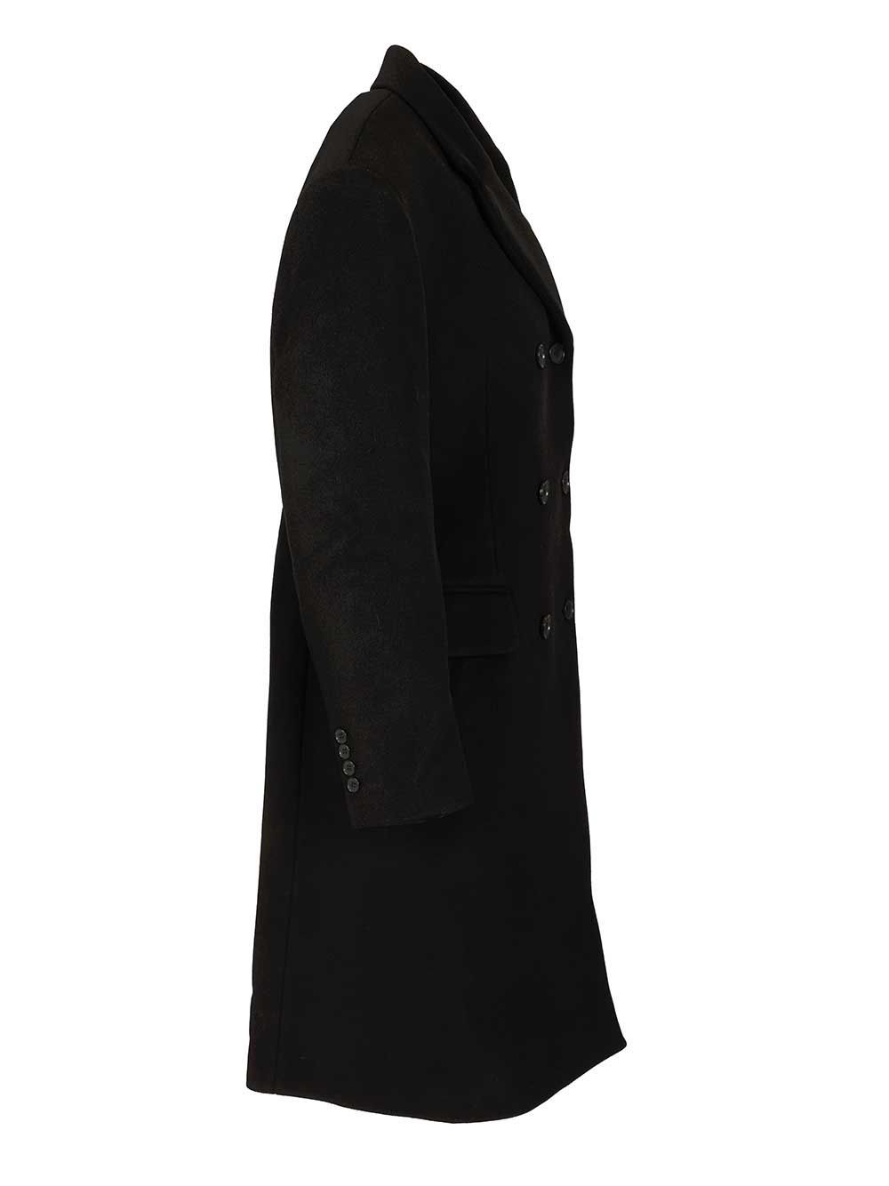 Filippa K Double Breasted Coat In Black
