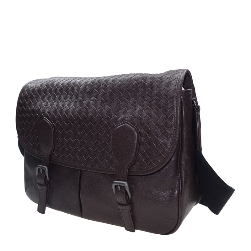 Bottega Veneta Woven Shoulder Bag In Brown