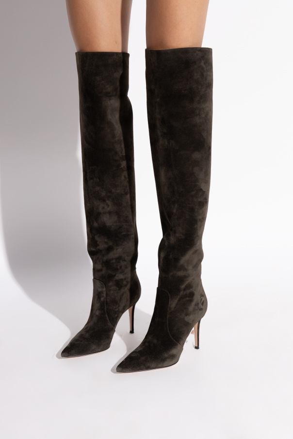 Gianvito Rossi Pointed Toe Boots In Black