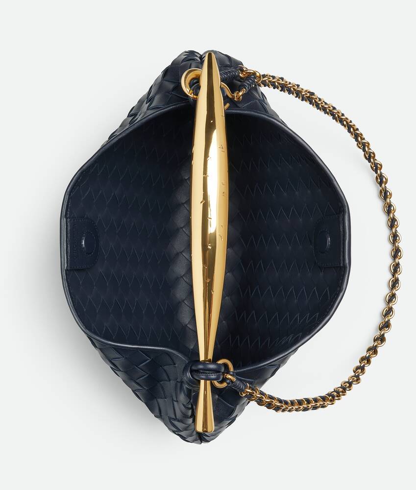 Bottega Veneta Sardine Leather Tote Bag In Blue
