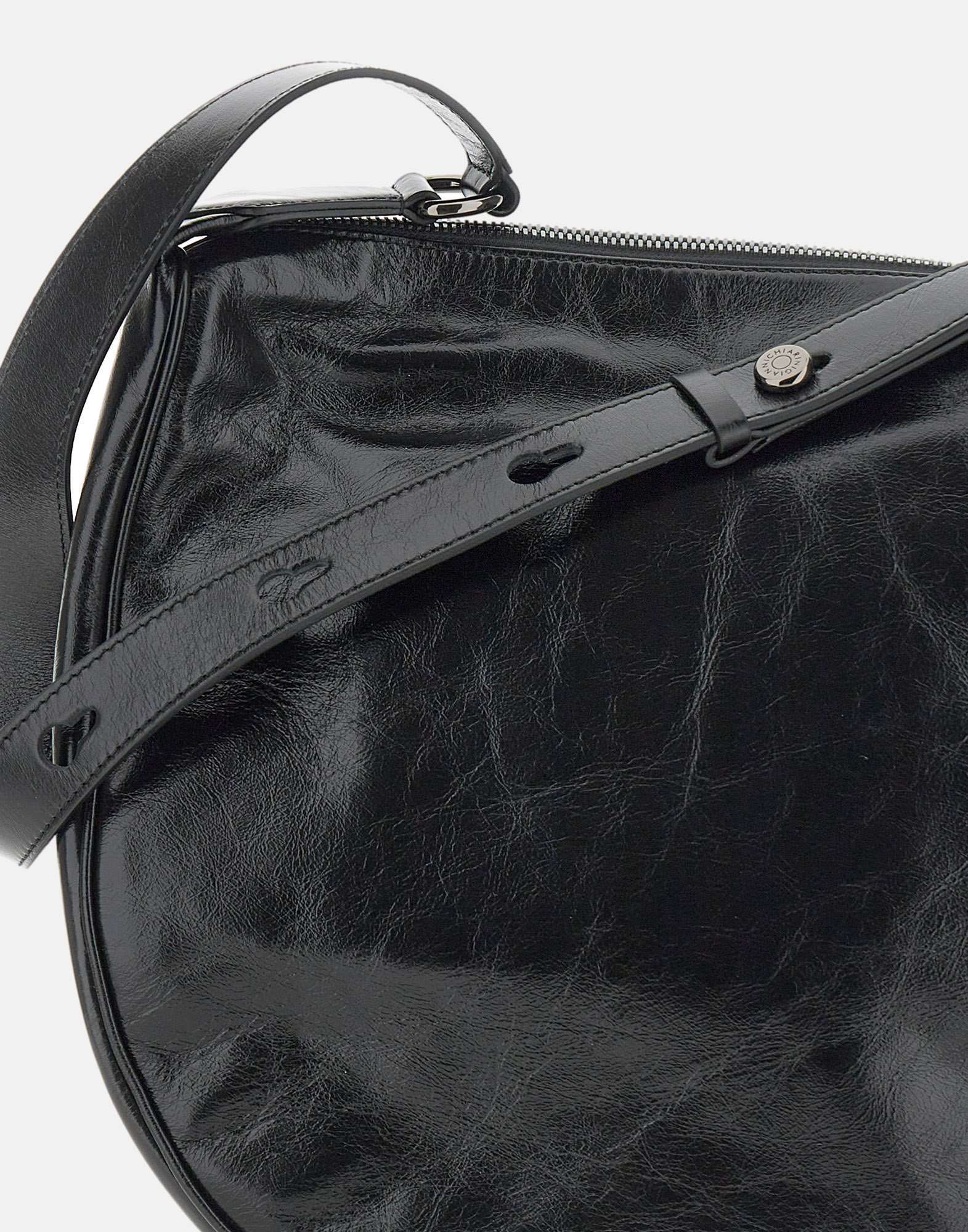 Gianni Chiarini Charlotte Logo Detailed Shoulder Bag In Black