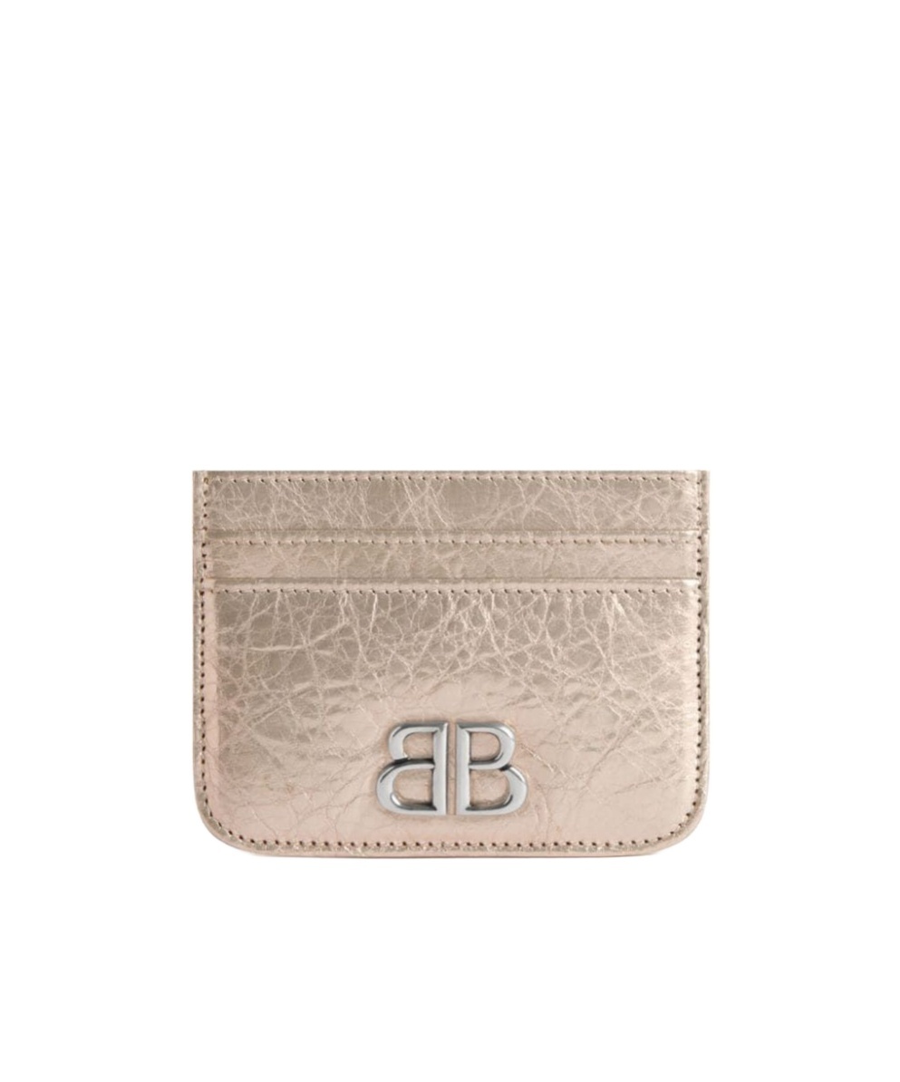Balenciaga Monaco Logo-plaque Card Holder In Nude