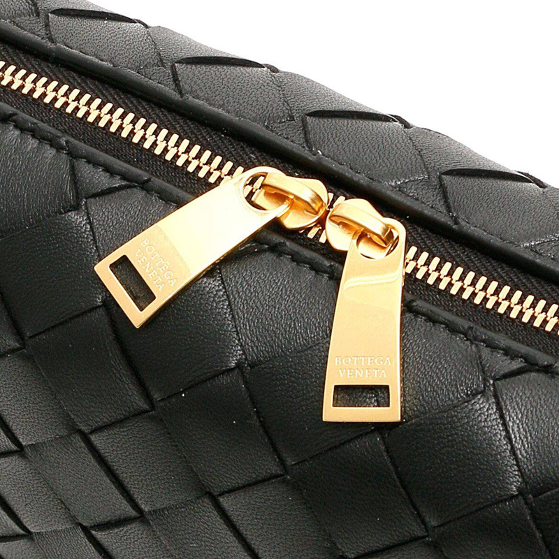 Shop Bottega Veneta Mini Intrecciato Crossbody Bag In Black