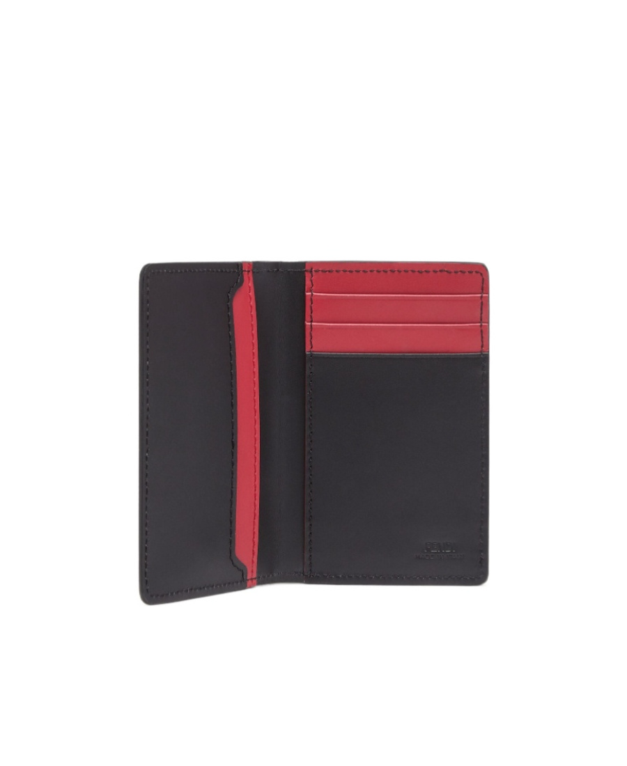 Fendi Shadow Card Holder In Black