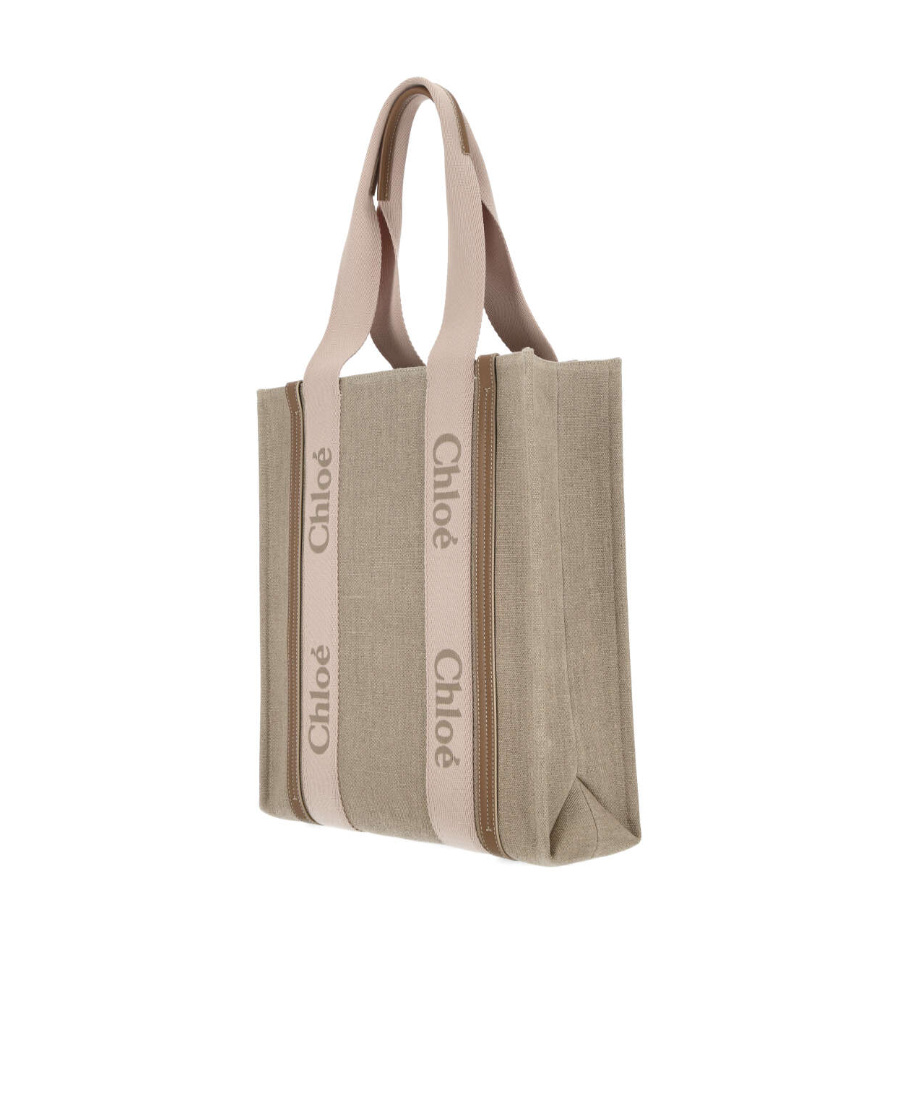Chloé Woody Tote Bag In Brown