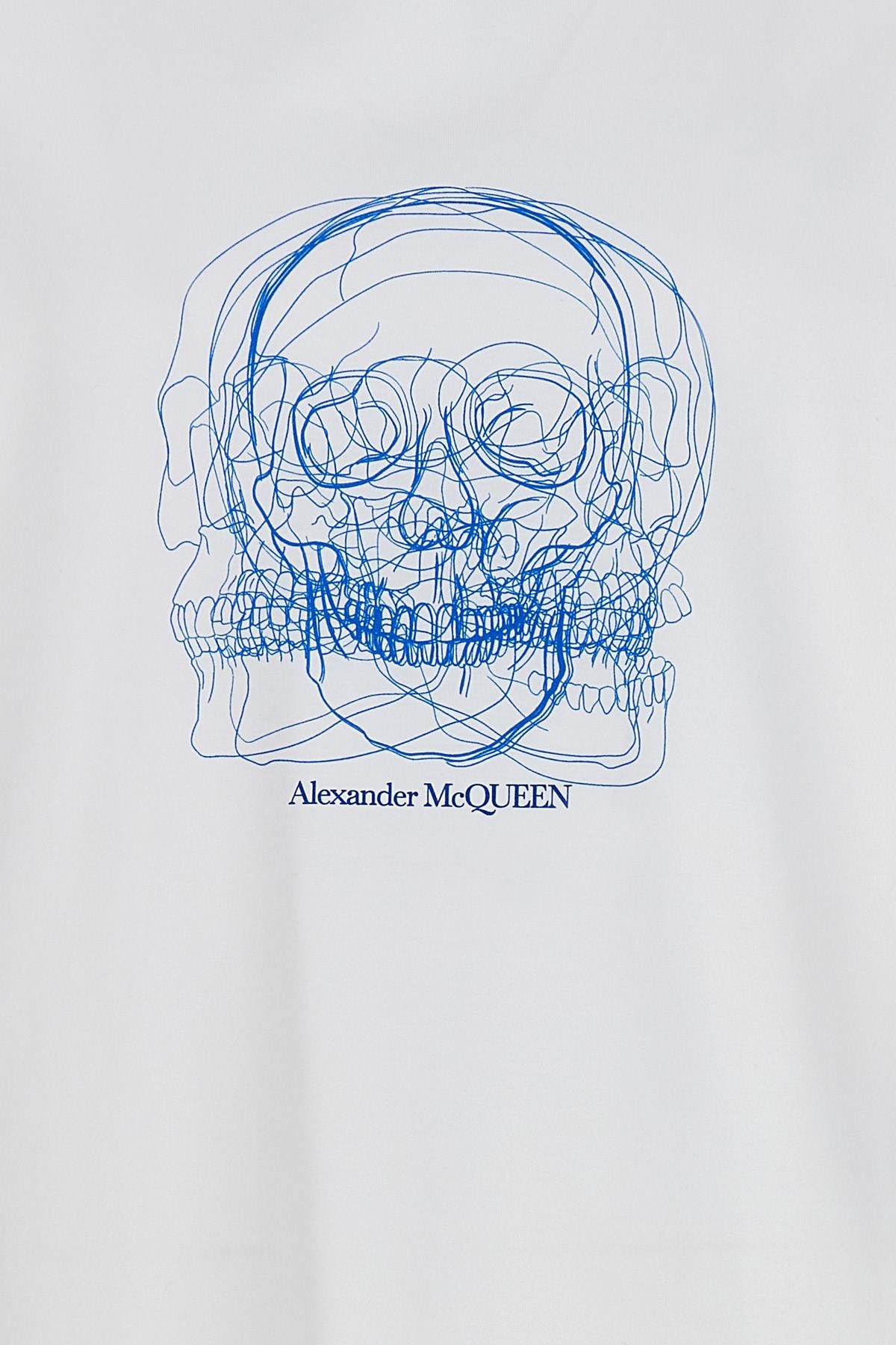 Alexander Mcqueen Skull-print Cotton T-shirt In White