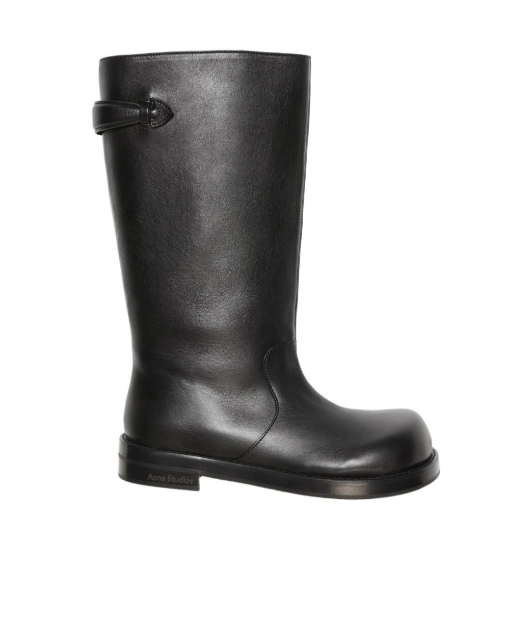 Acne Studios Round-toed Boots In Black