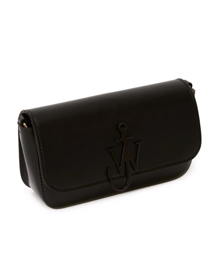 Jw Anderson Chain Baguette Anchor Bag In Black
