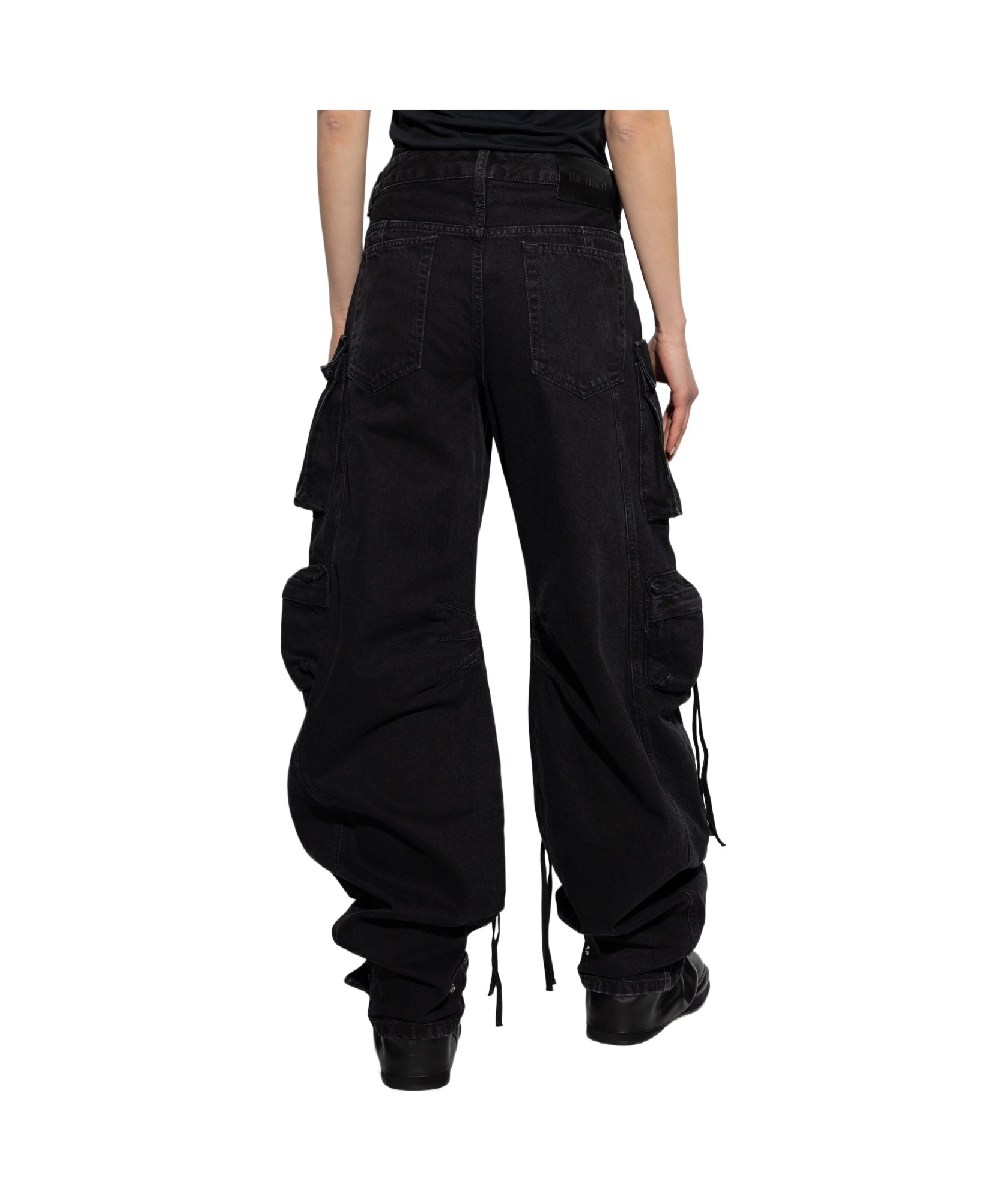 Shop Attico Fern Cargo Jeans In Black