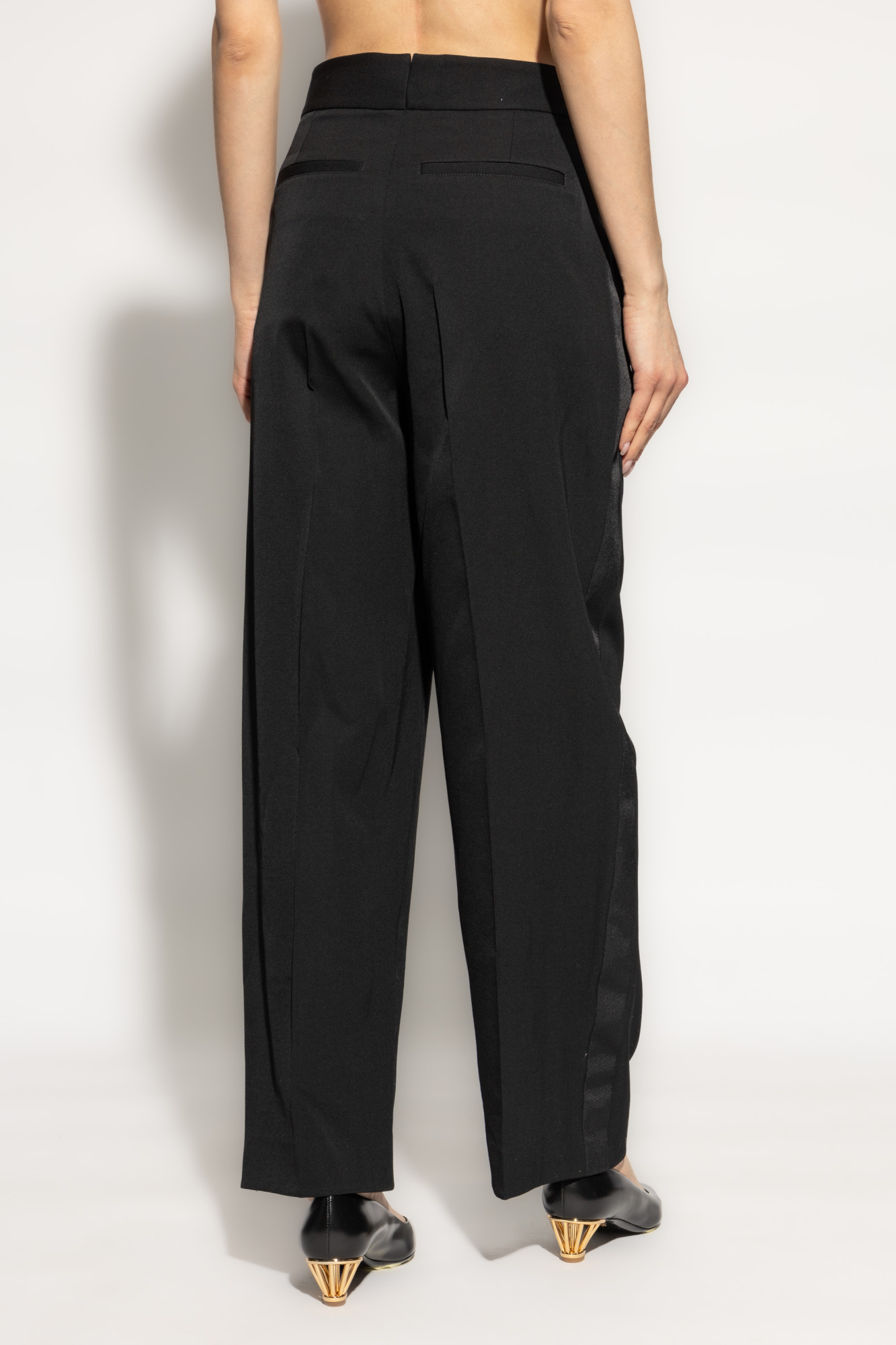 Jw Anderson Wide-leg Mid-rise Trousers In Black