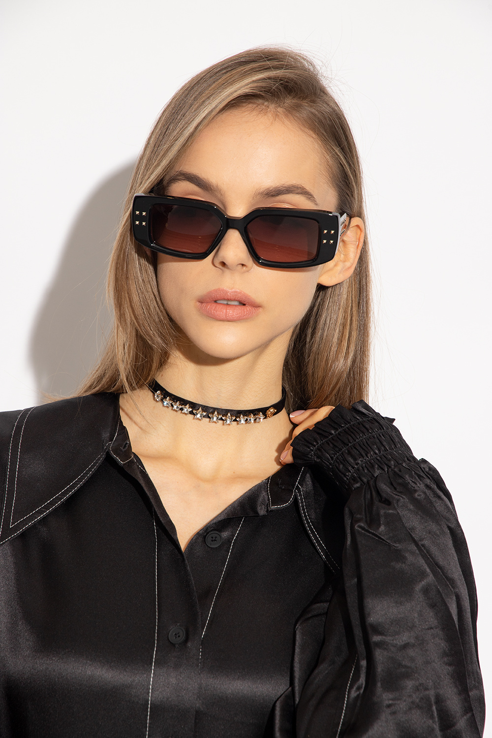 Valentino Eyewear Rectangular Frame Sunglasses