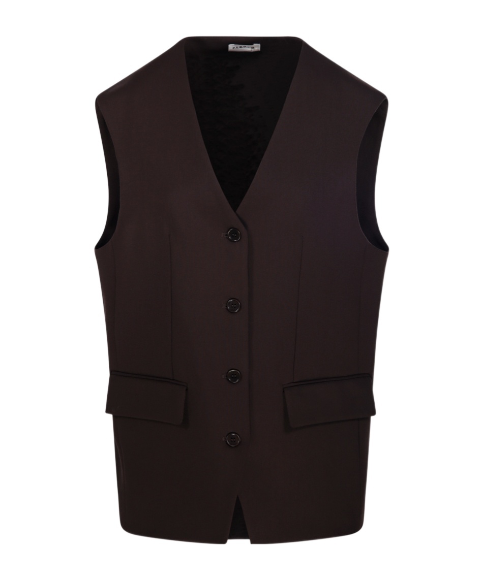 P.a.r.o.s.h Button Vest In Animal Print