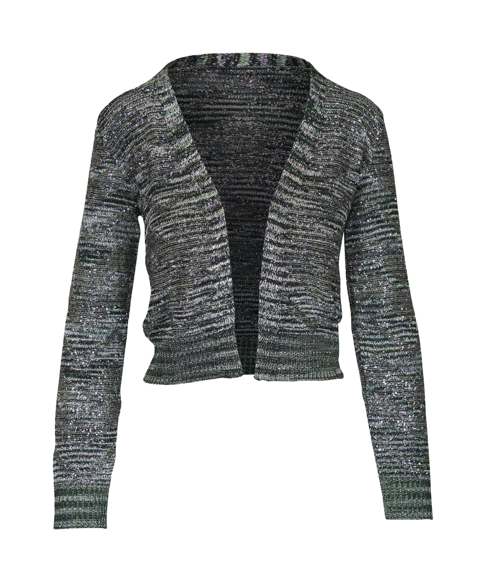 Missoni Cropped V-neck Cardigan In Black