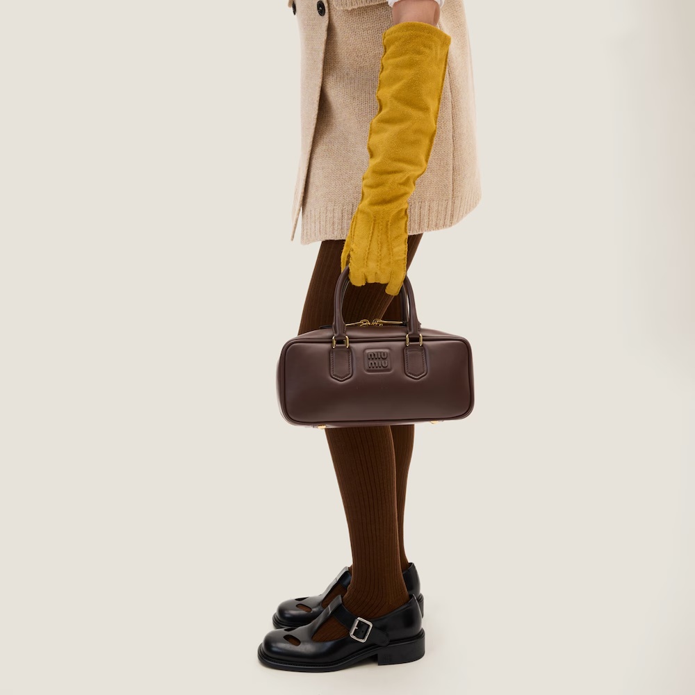 Miu Miu 30mm Leather T-bar Shoes In Black