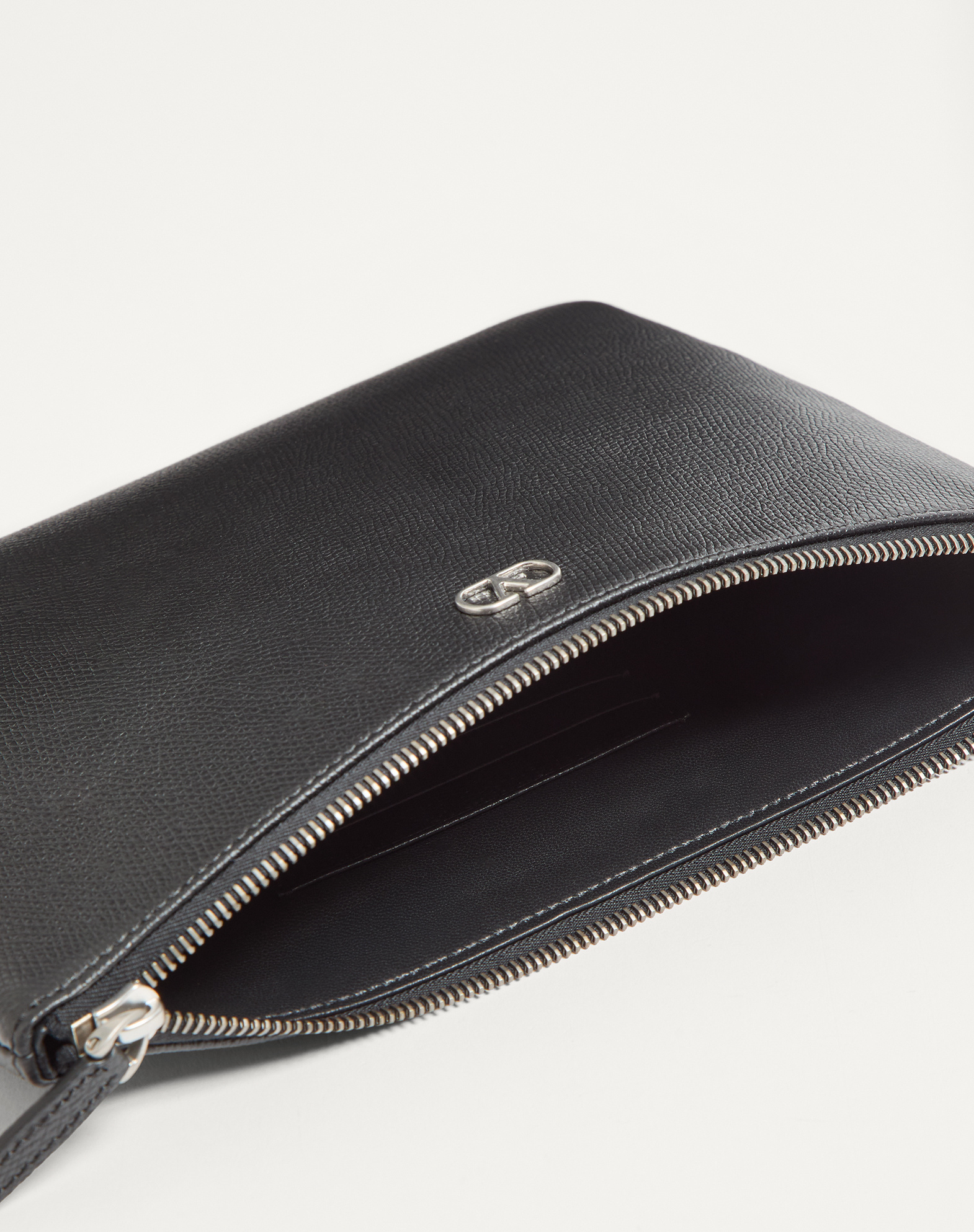 Valentino Vlogo Clutch Bag In Black