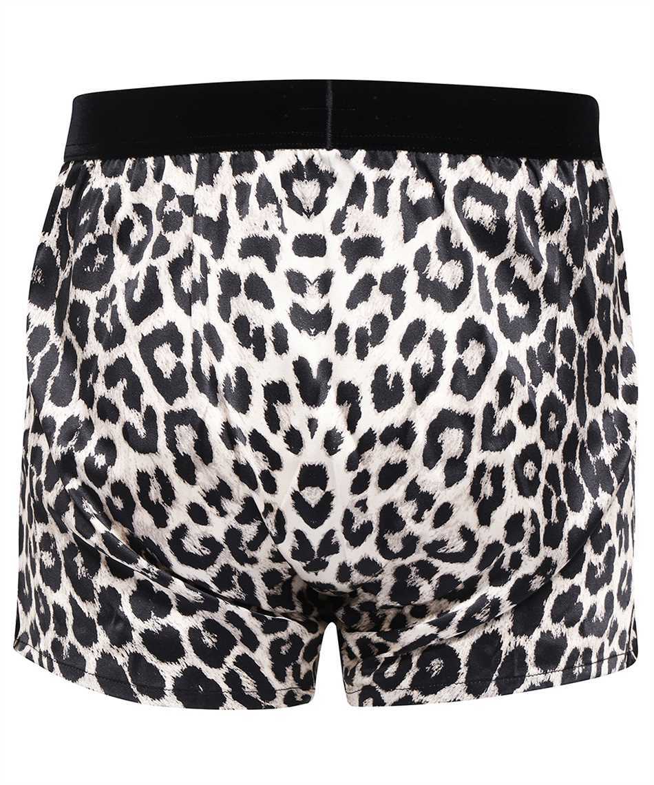 Tom Ford Leopard-print Silk Boxer In Black