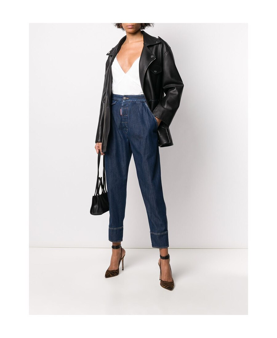Dsquared2 High-rise Balloon-leg Jeans In Black