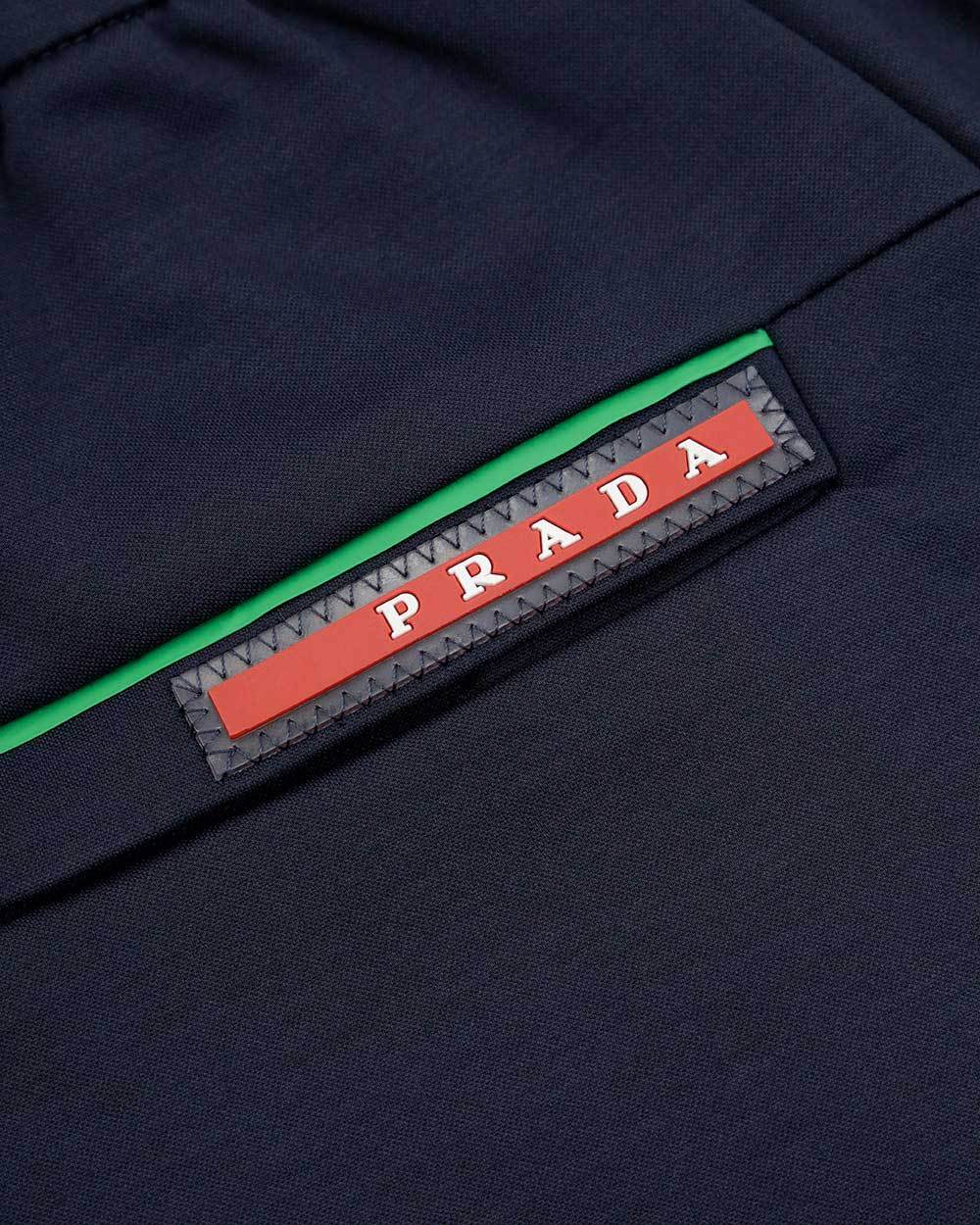 Prada Logo Detail Shorts In Black
