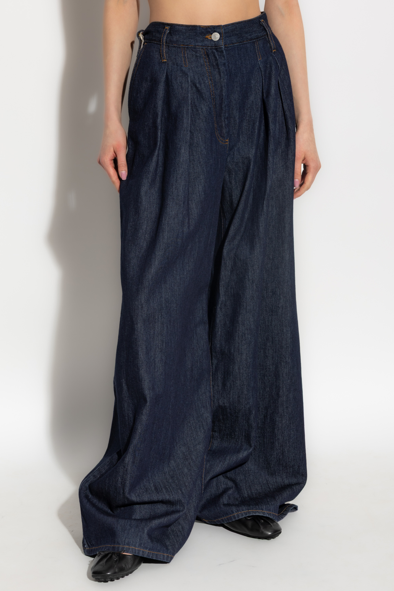 Dries Van Noten Womens Indigo Paxy Straight-leg High-rise Denim Jeans In Navy Blue