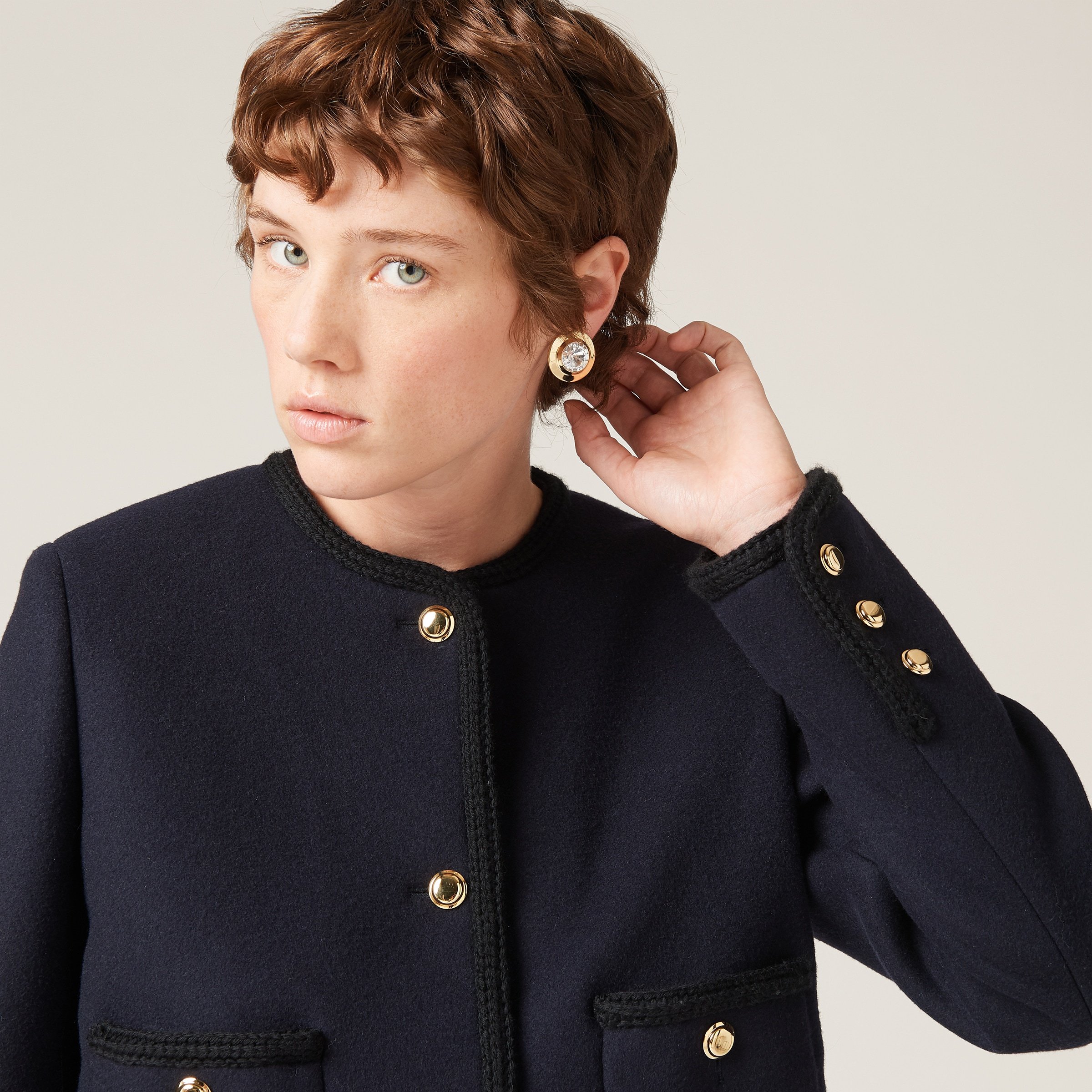MIU MIU SINGLE-BREASTED CLOTH JACKET