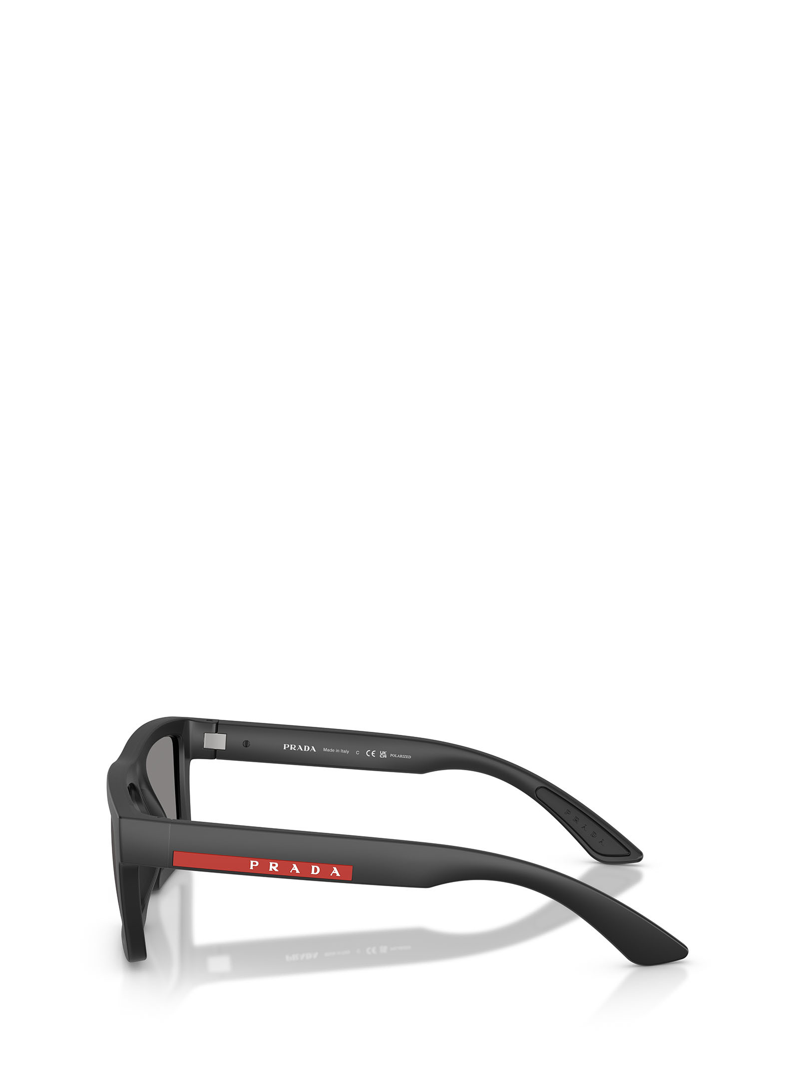 Prada Linea Rossa 55mm Rectangular Sunglasses In Gray