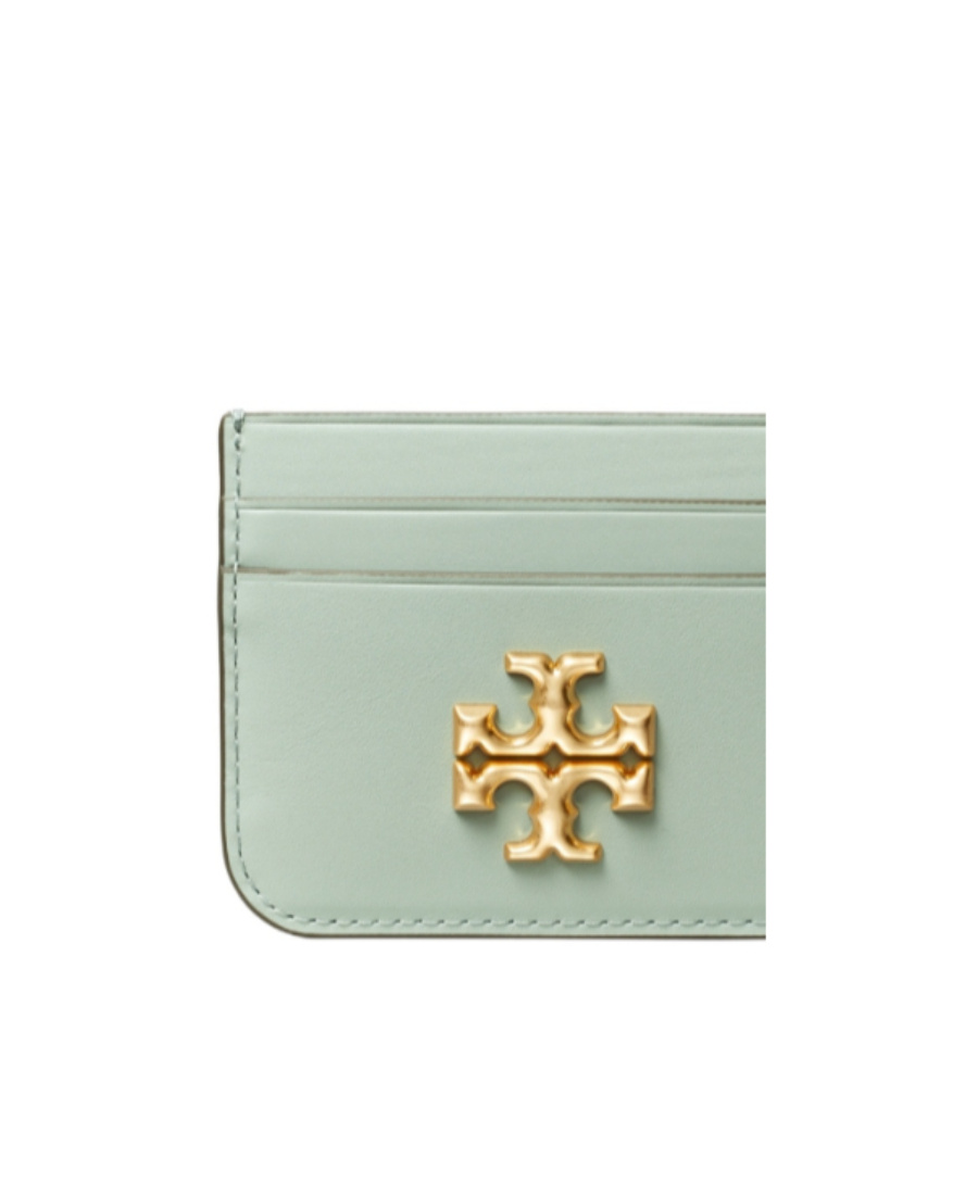 Tory Burch Logo-motif Leather Wallet In Gray