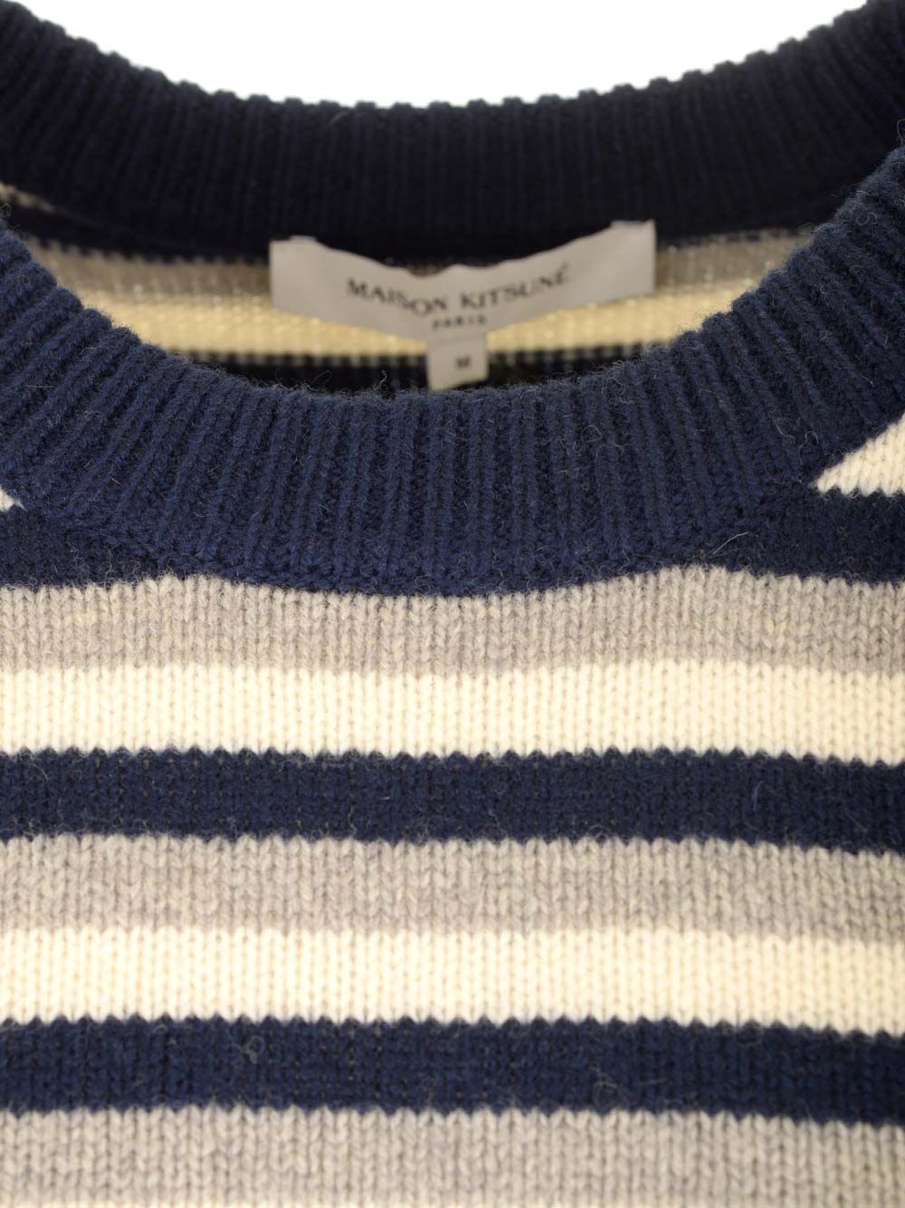 MAISON KITSUNÉ FOX HEAD INTARSIA JUMPER