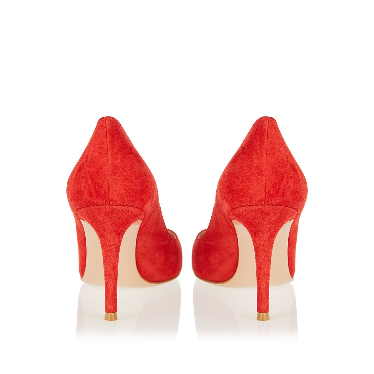 Shop Gianvito Rossi Pointed-toe Pumps In Red