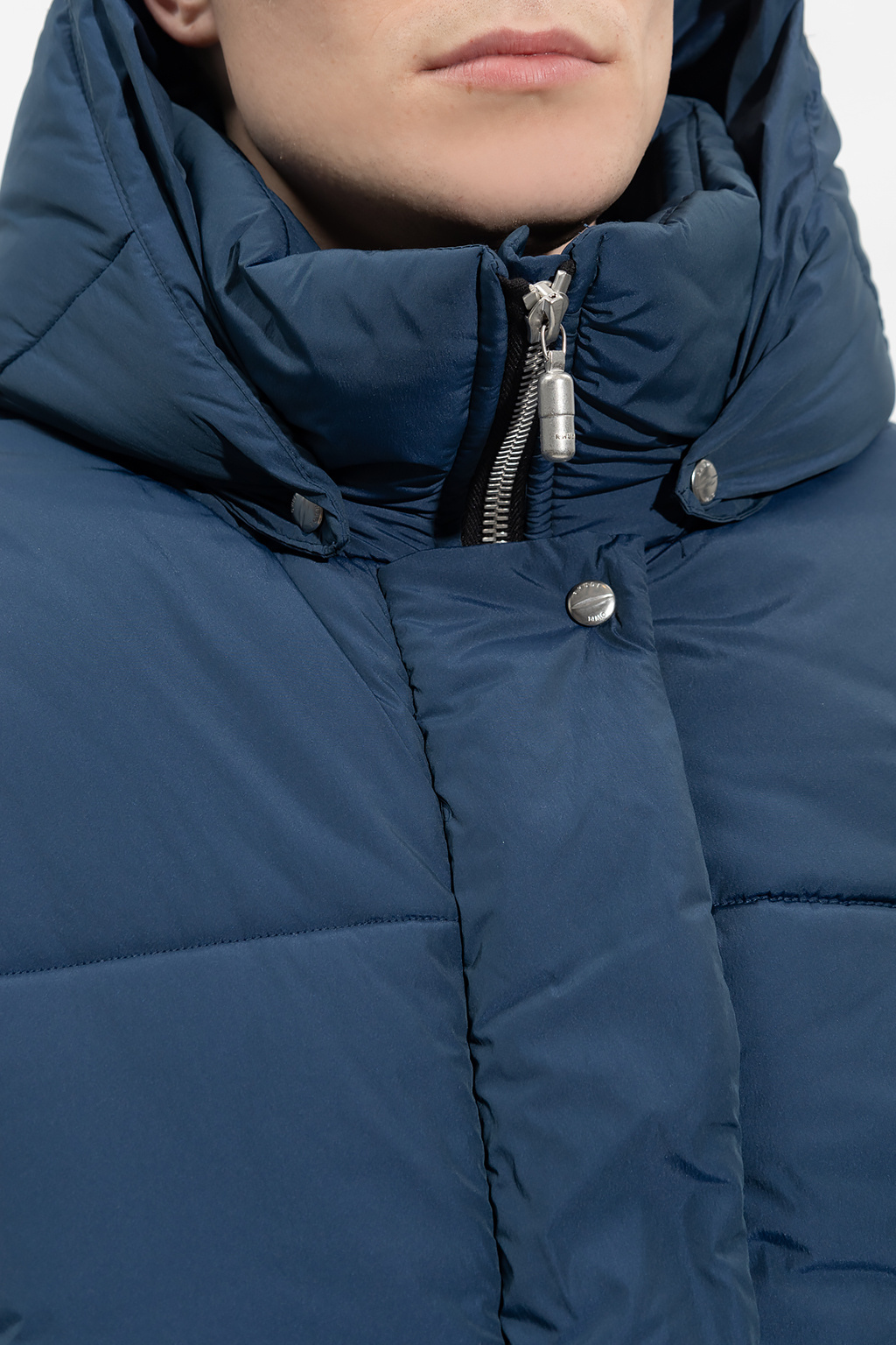 Rhude Logo-print Puffer Jacket In Blue