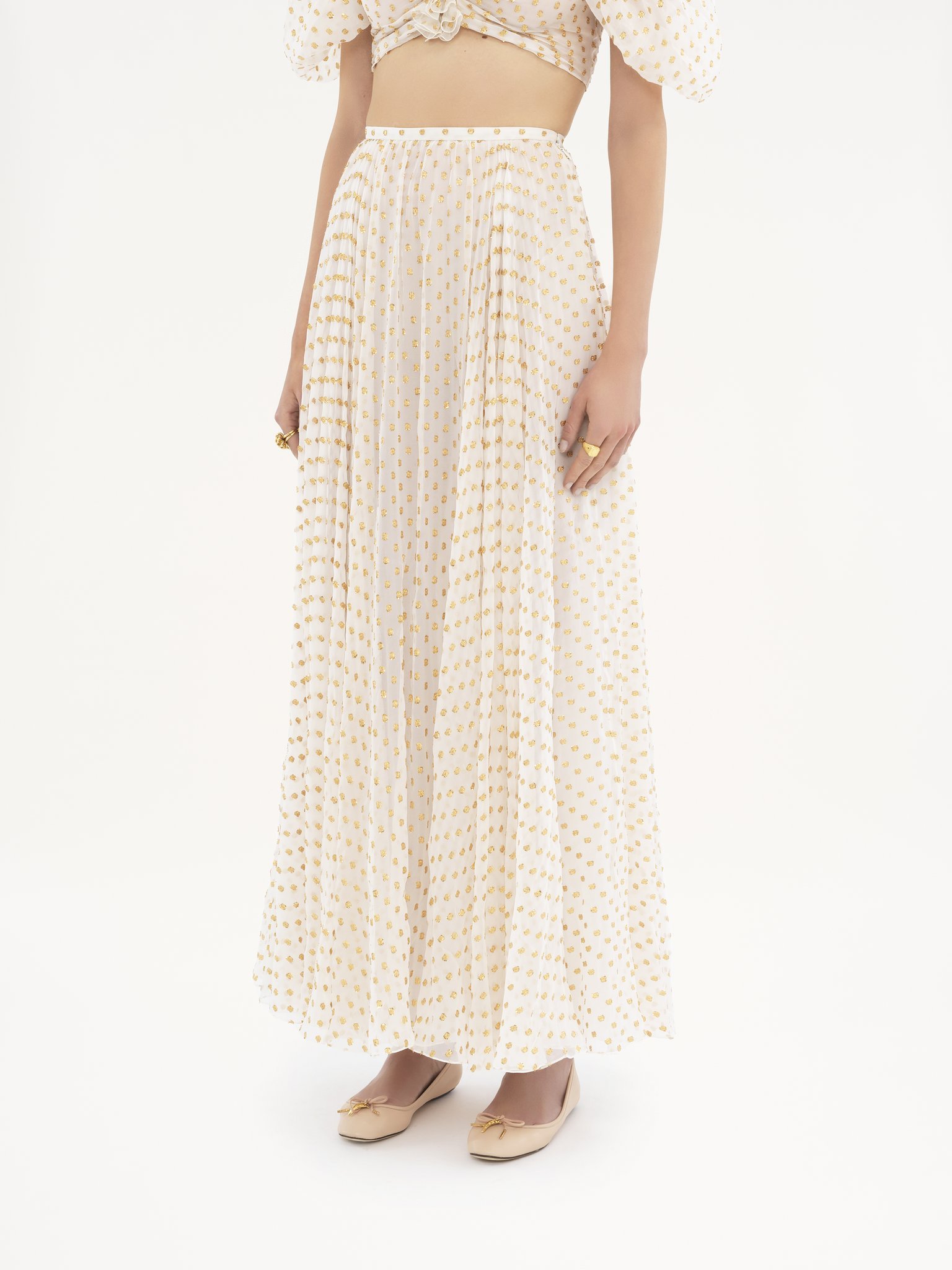 Chloé Pleated Skirts In White