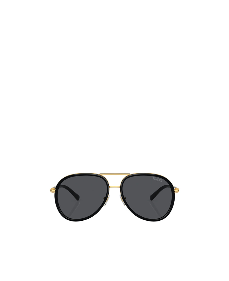 Versace Medusa Roller Pilot-frame Sunglasses In Black