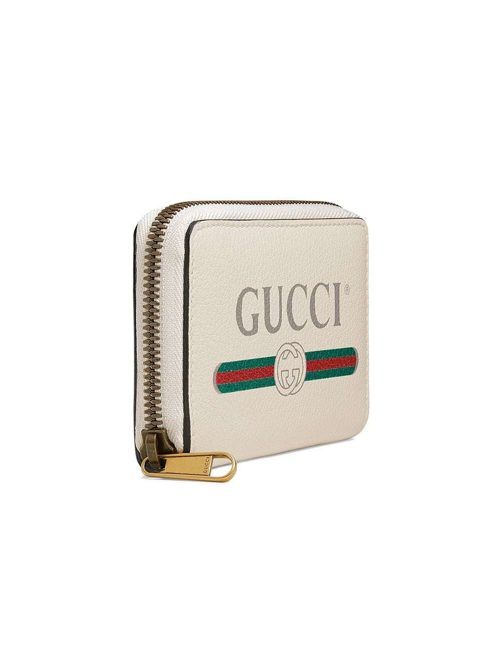 Gucci Print Leather Card Case In Nude