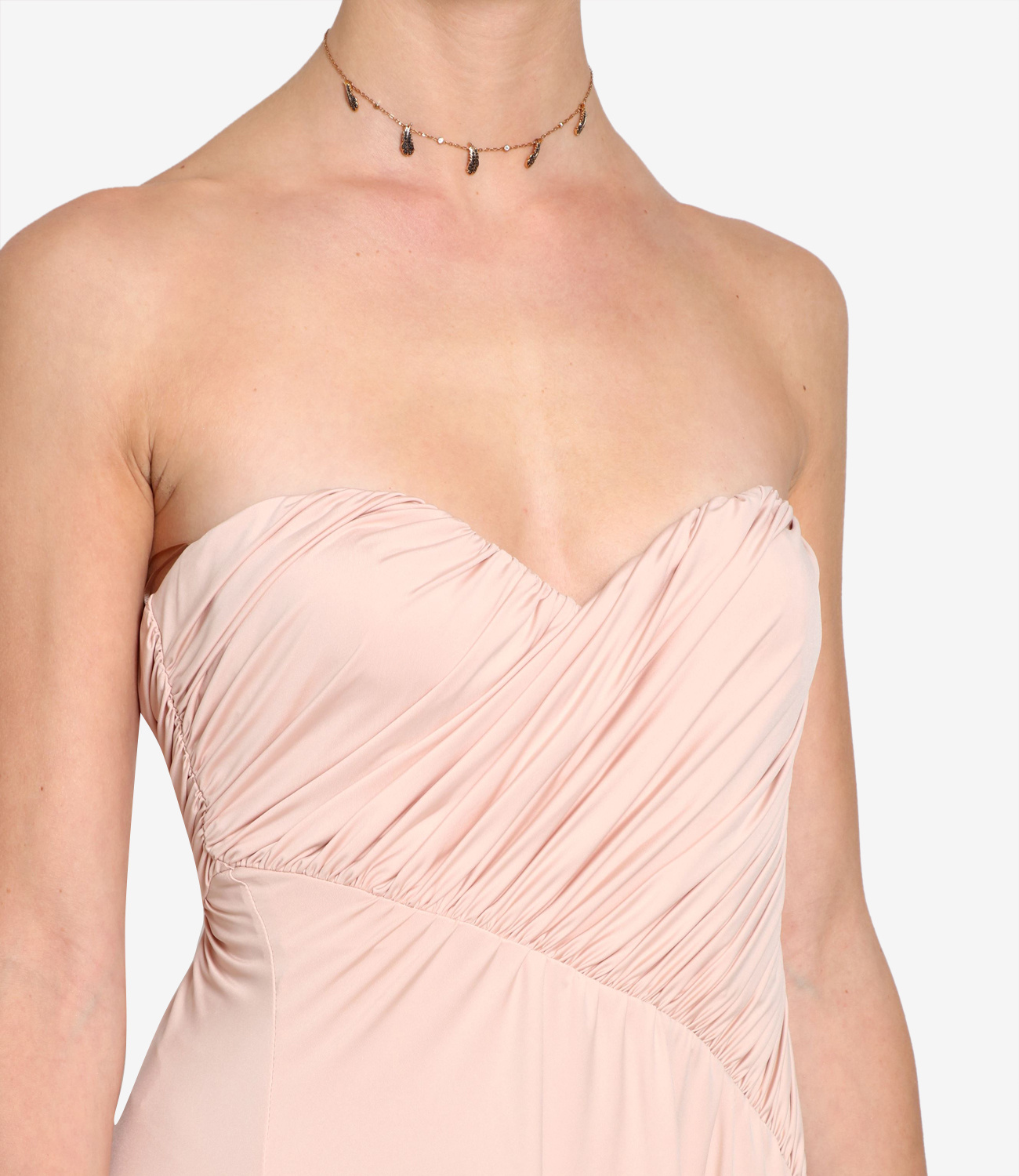 Aniye By Ruffled Strapless Gown In Pink