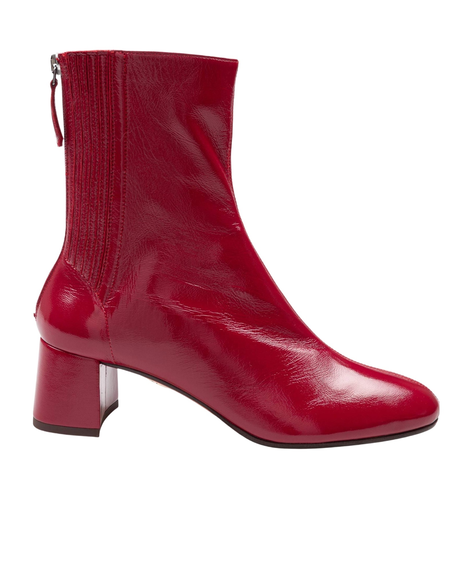 Aquazzura Sain Honore Bootie 50 In Nappa Gloss Color Red In Purple