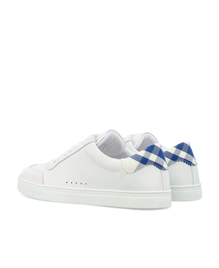 Burberry Terrace Leather Sneakers In White