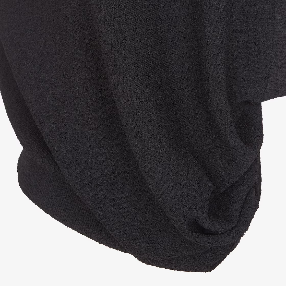 Fendi Asymmetric Knitted Top In Black