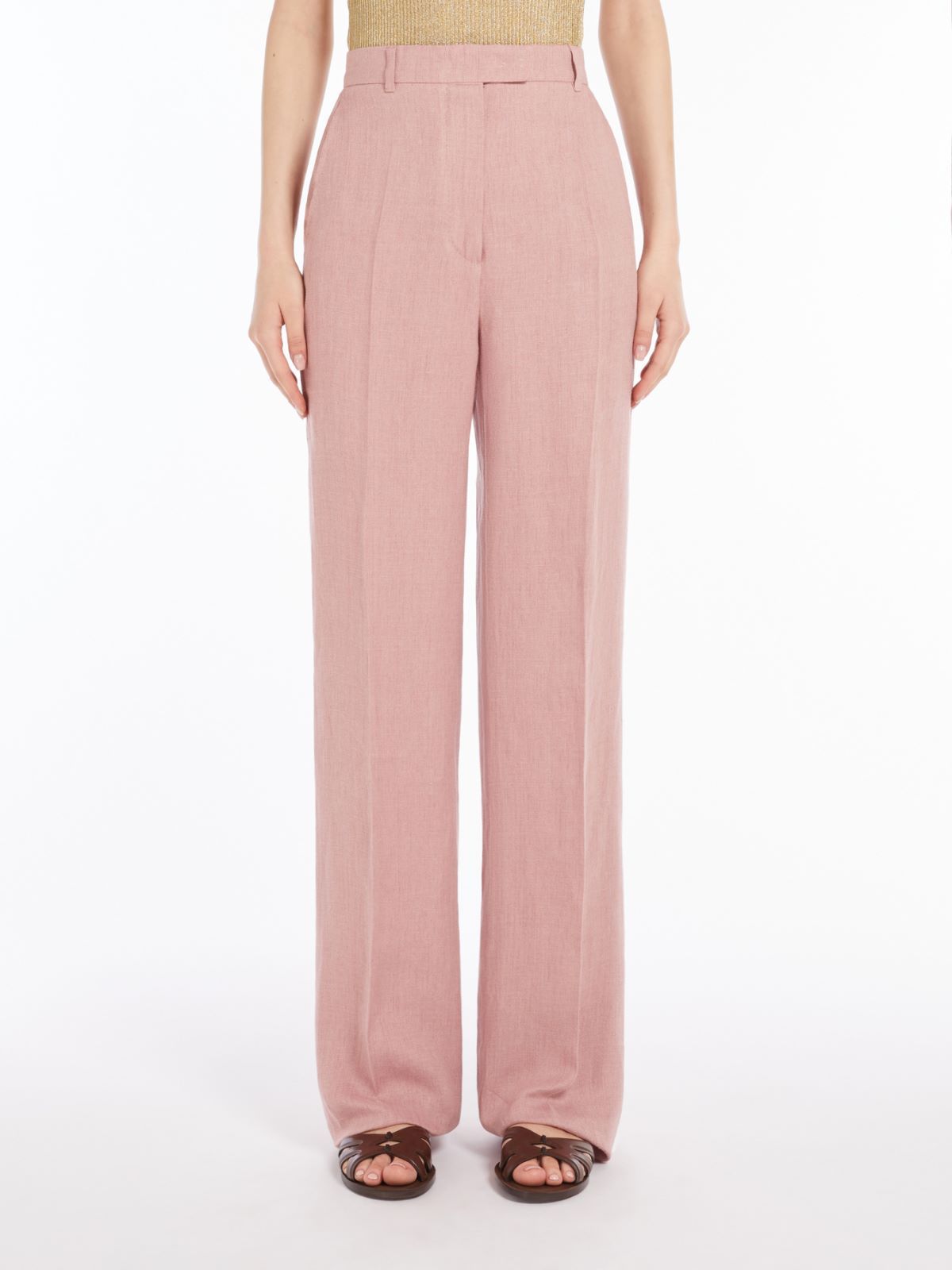 Max Mara Mannish Pure Linen Trousers